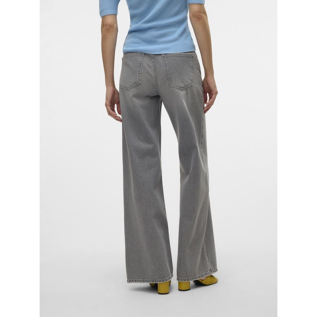 VERO MODA Platūs džinsai moterims, Pilka, Remy wide 5