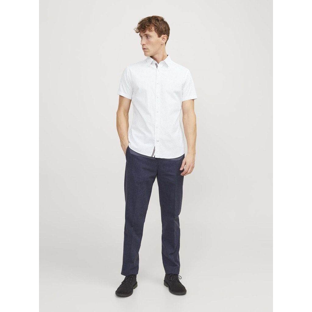 JACK & JONES Marškiniai vyrams, Balta, Jjplain ditsy shirts 4