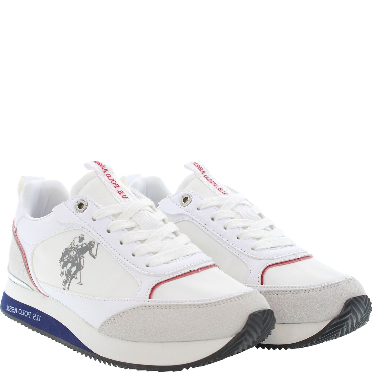 U.S.POLO Laisvalaikio bateliai moterims, Balta, FRISBY 1