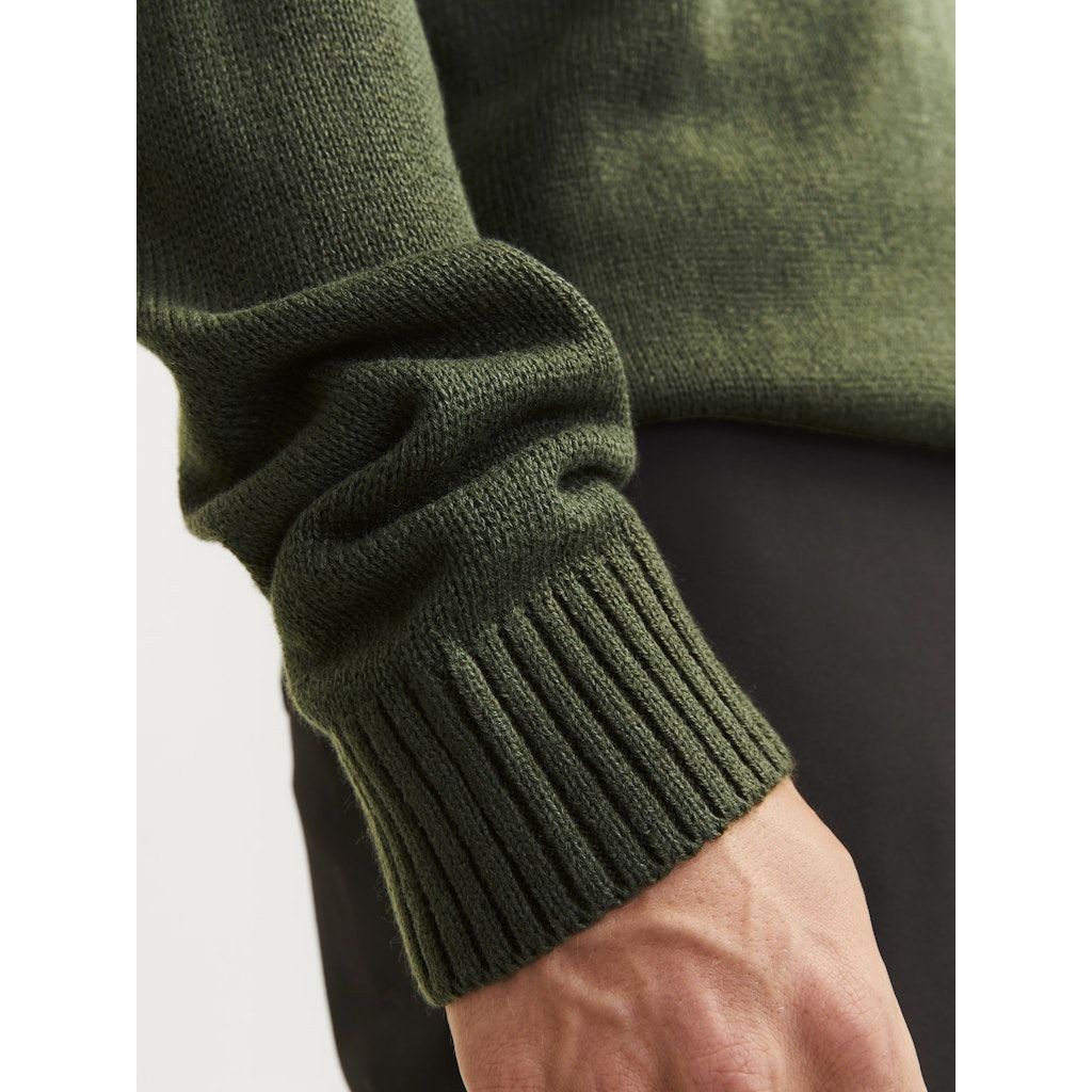 JACK & JONES Megztinis vyrams, Chaki, Jack knit crew neck 3