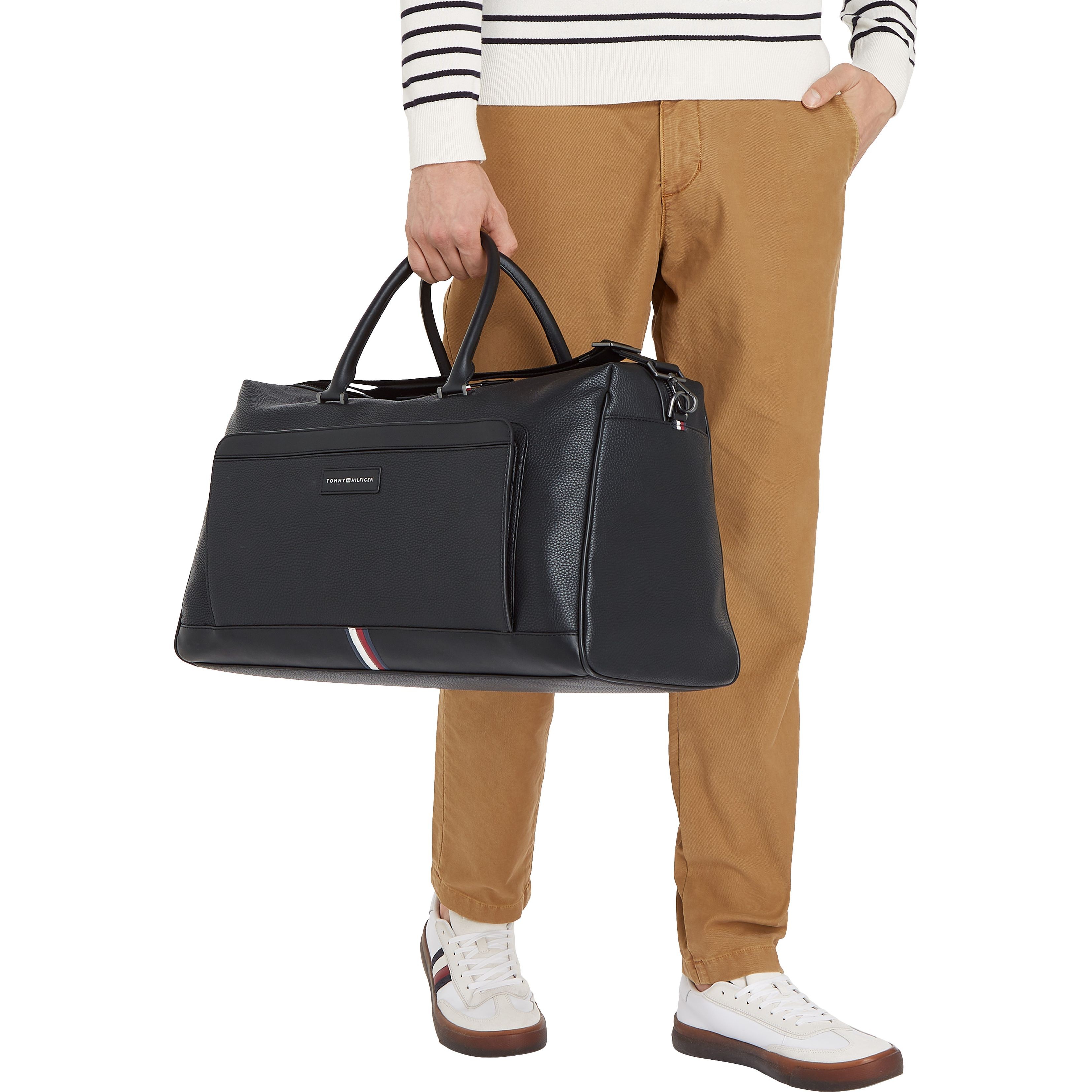 TOMMY HILFIGER Rankinė, krepšys vyrams, Juoda, Business duffle 4