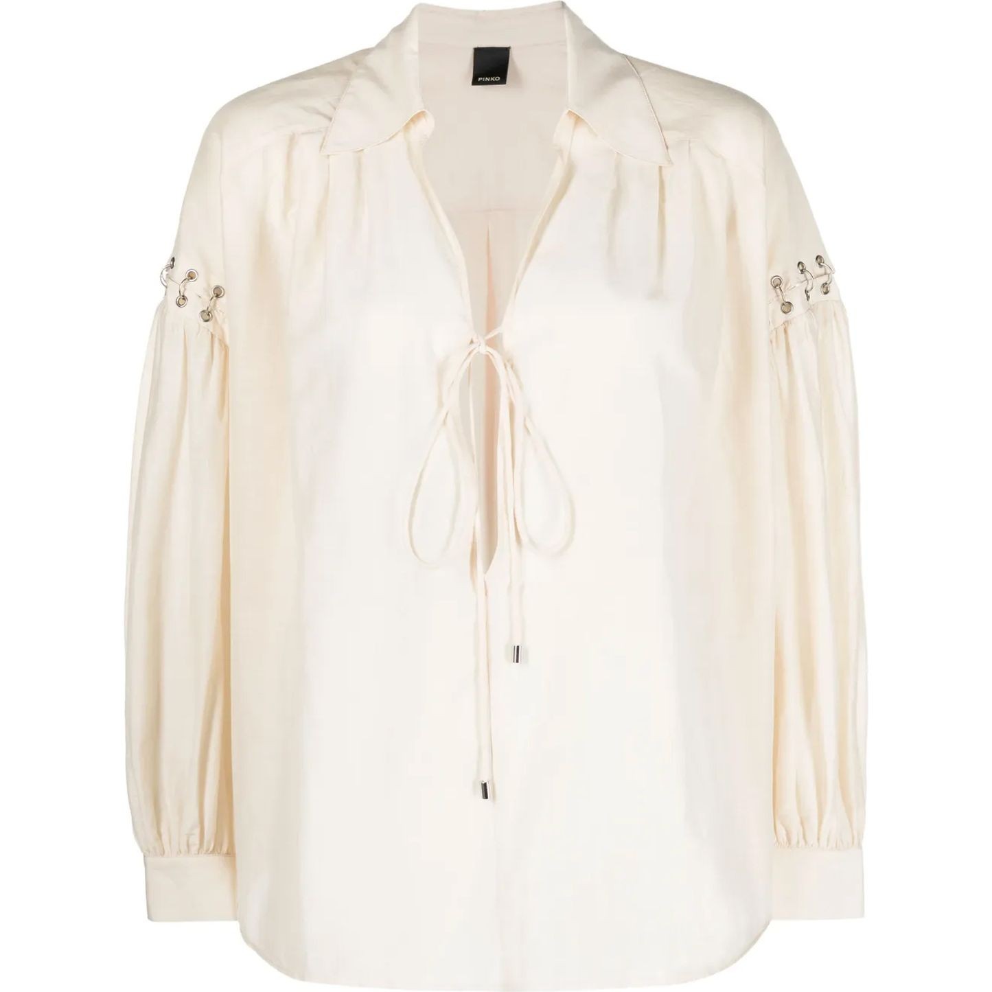 PINKO Palaidinės moterims, Balta, Ring-findings detailed tunic