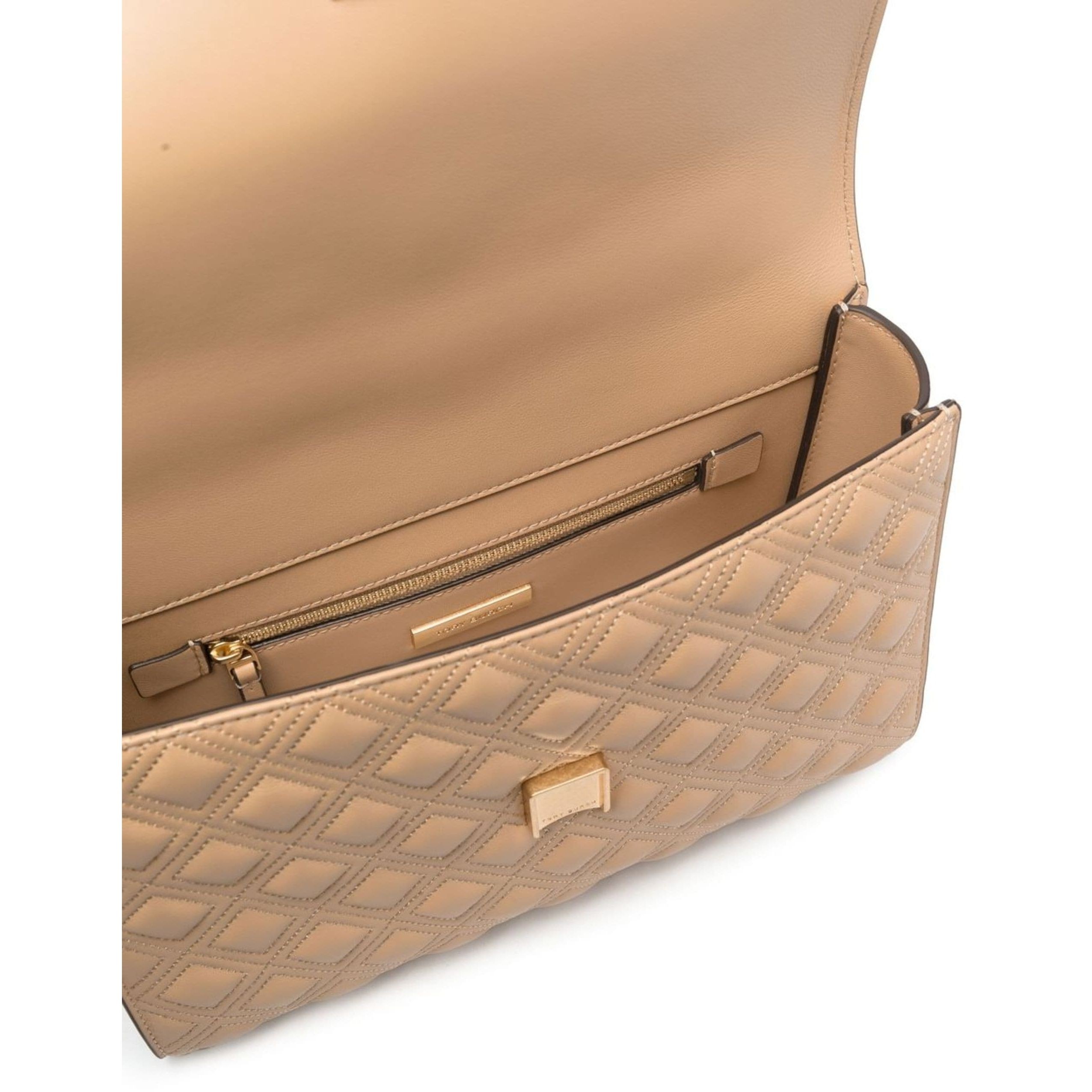 TORY BURCH Rankinė per petį moterims, Ruda, Fleming convertible bag 4