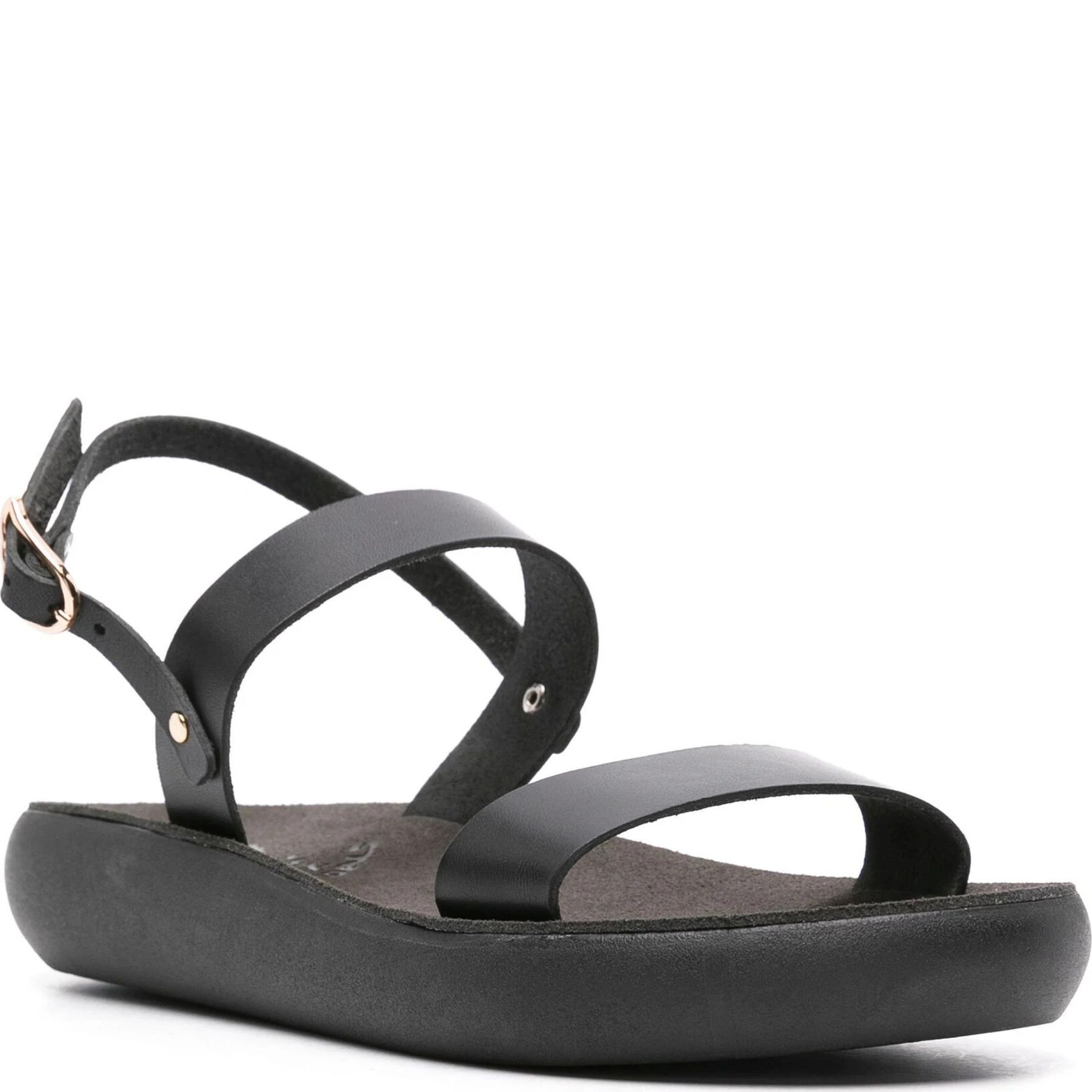 ANCIENT GREEK SANDAL Basutės moterims, Juoda, Clio comfort vachetta sandals 1