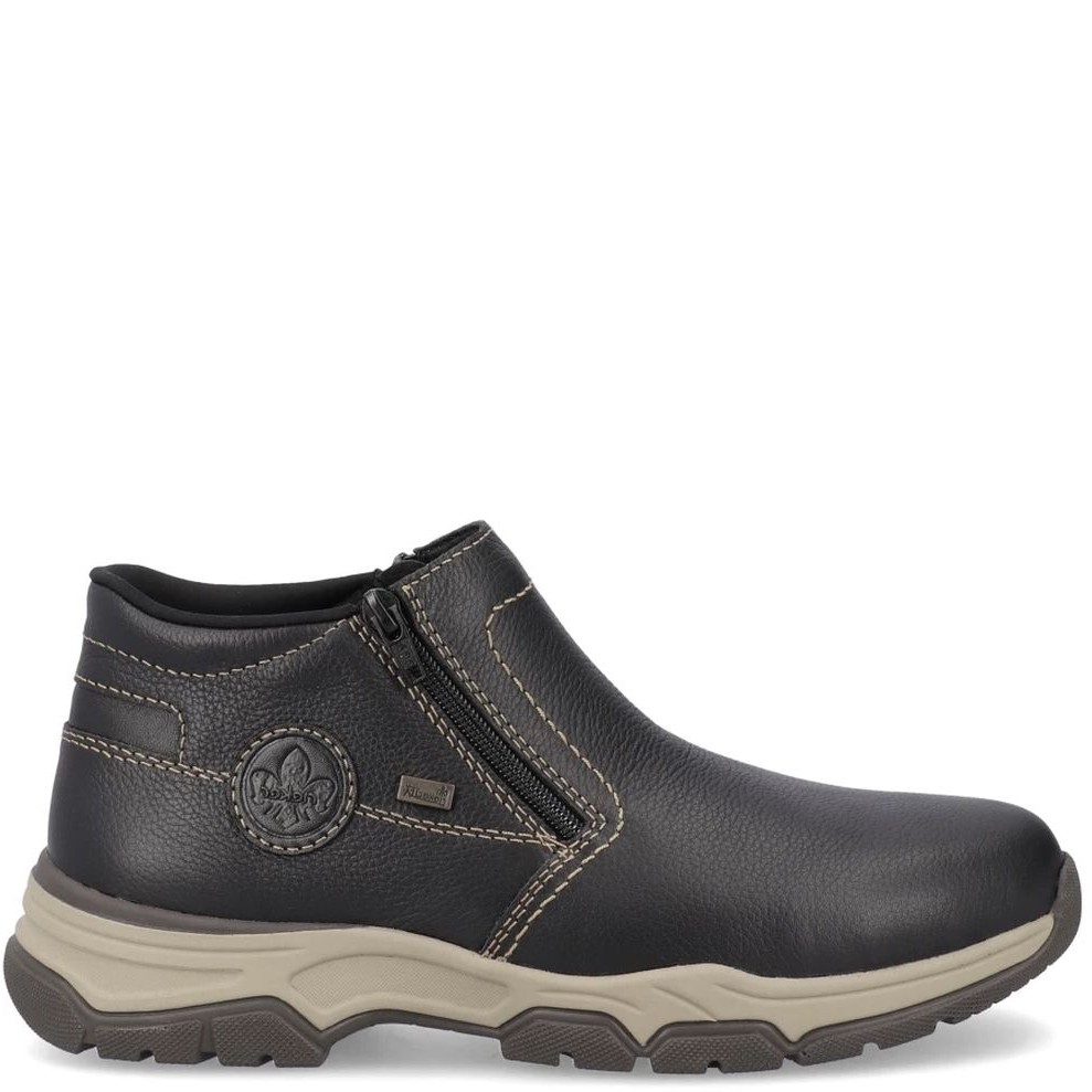 RIEKER Aulinukai vyrams, Juoda, BOOTIES 2