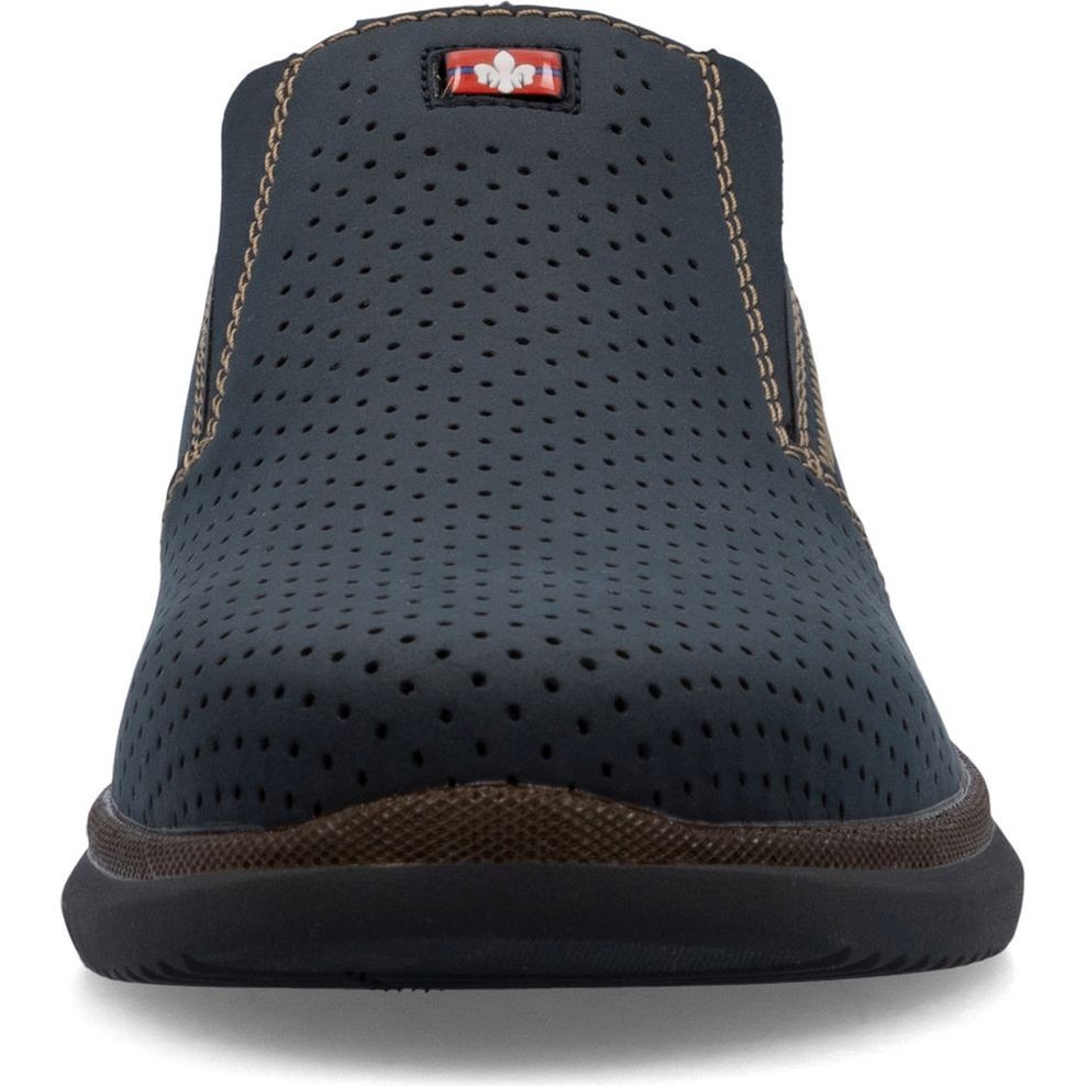 RIEKER Loaferiai vyrams, Mėlyna, Slipper 6