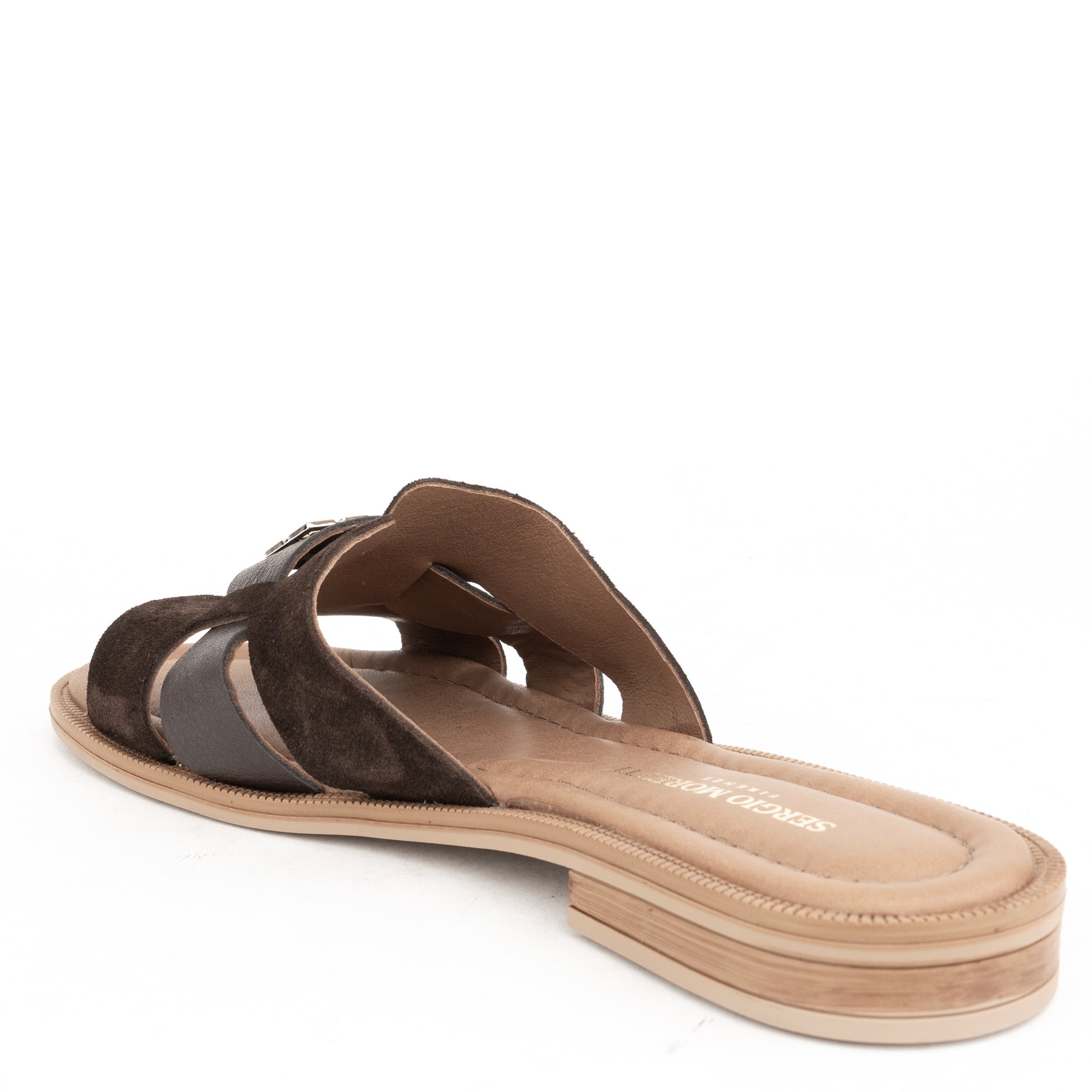 SERGIO MORETTI Šlepetės moterims, Ruda, Slippers 3