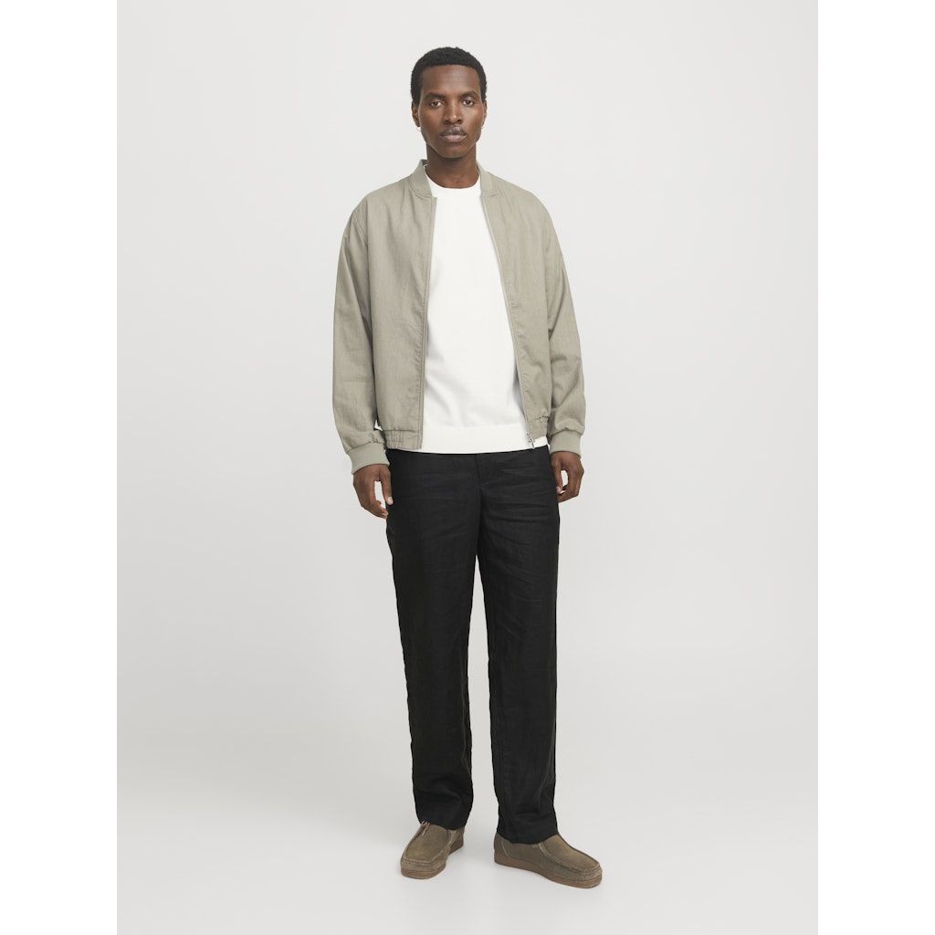 JACK & JONES Kelnės vyrams, Juoda, Karl linen chino 5