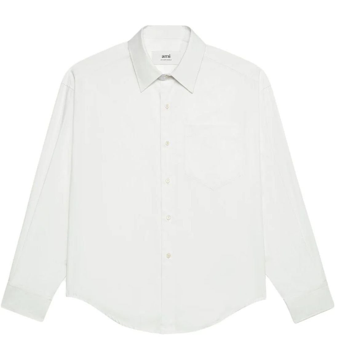 AMI PARIS Marškiniai ilgomis rankovėmis, Balta, Boxy fit shirt 1