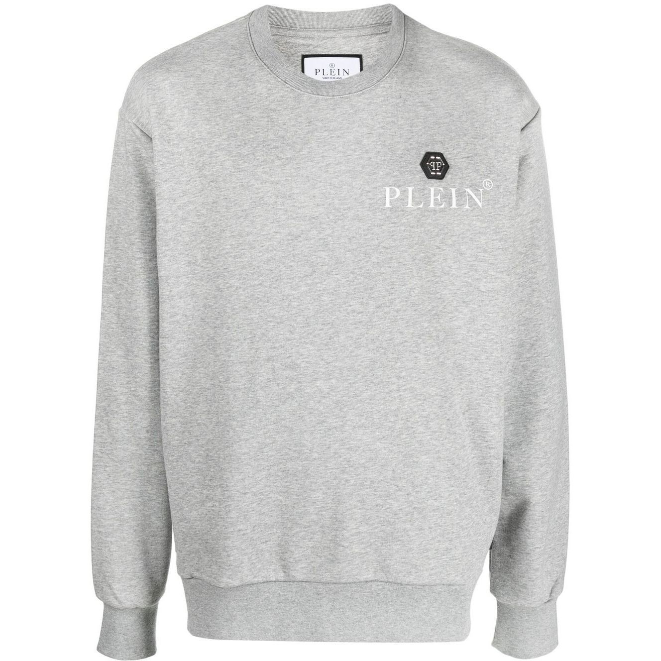 PHILIPP PLEIN Sportinis nertinis vyrams, Pilka, Sweatshirt LS Hexagon