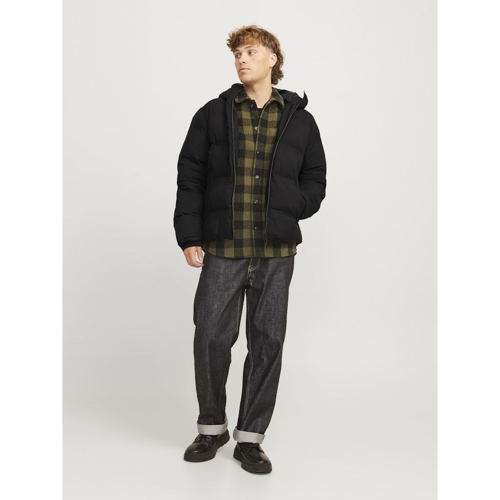 JACK & JONES Pūkinė striukė vyrams, Juoda, Payne puffer jacket 4
