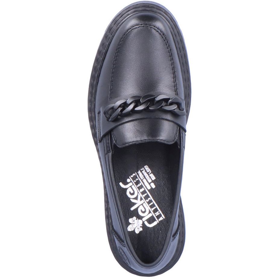RIEKER Loaferiai moterims, Juoda, LOAFERS 6