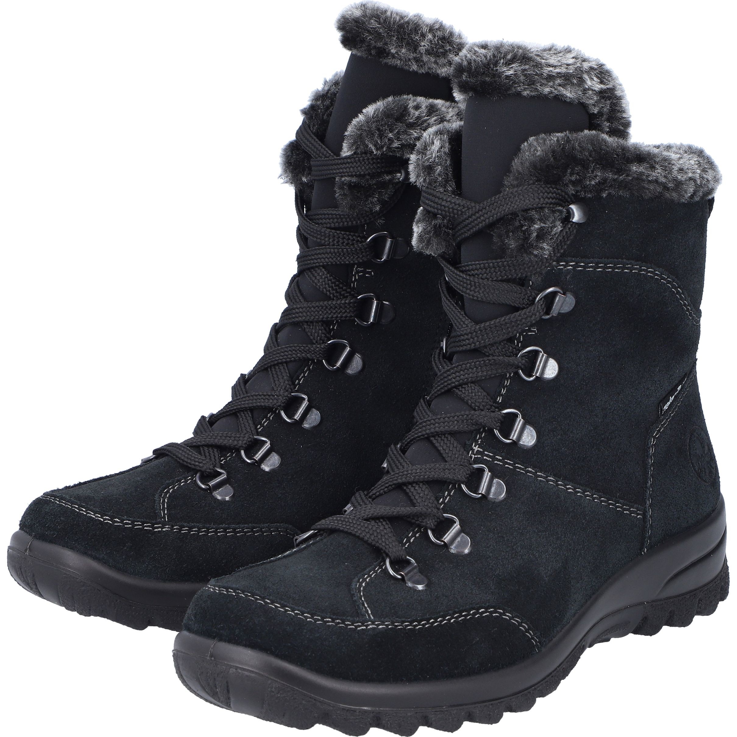 RIEKER Auliniai moterims, Juoda, Ladies mid height boots 11