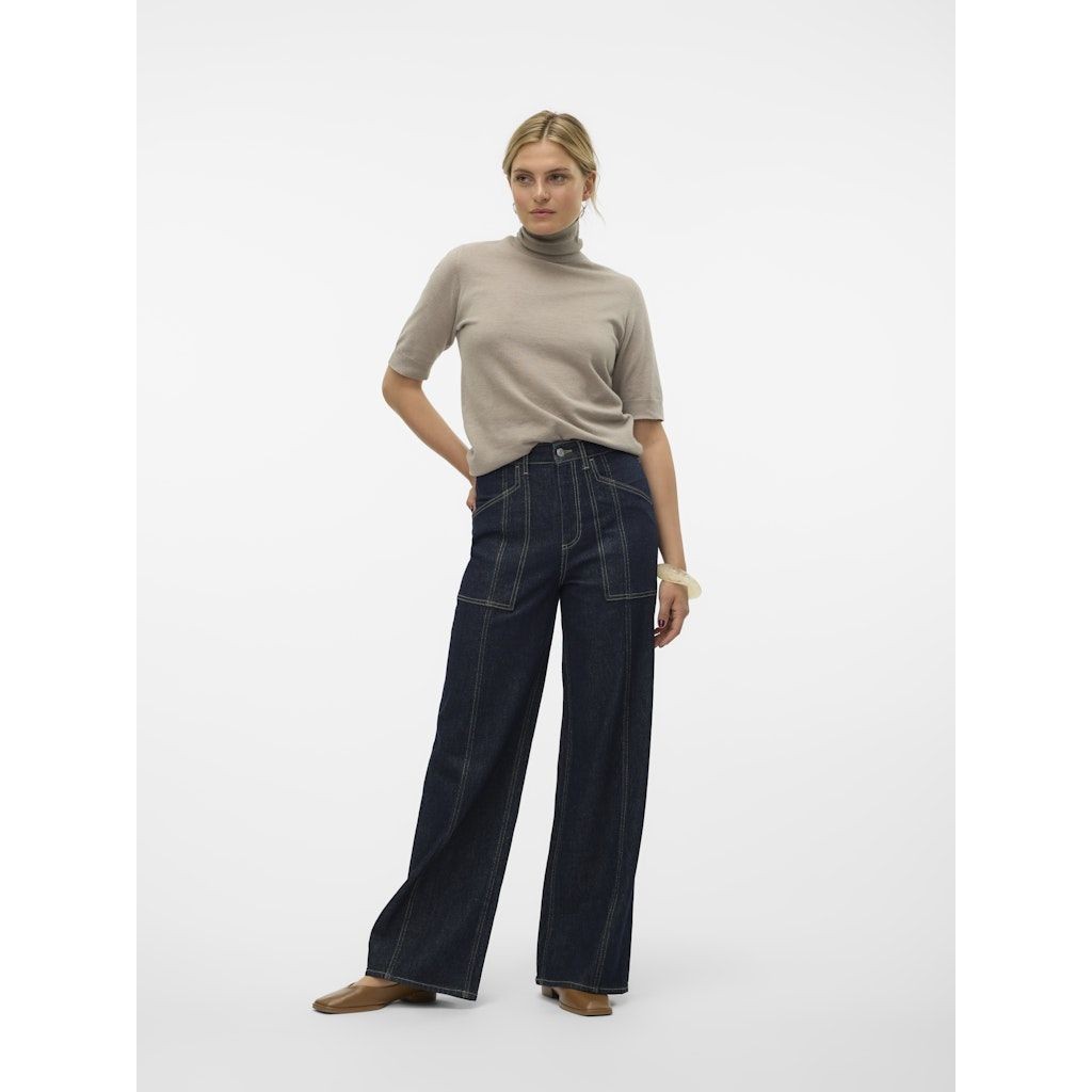 VERO MODA Platūs džinsai moterims, Mėlyna, Kathy wide jeans 5