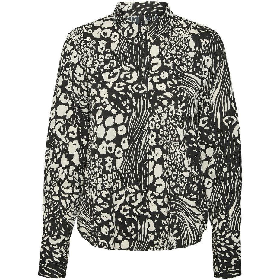 VERO MODA Palaidinės moterims, Juoda, VMCAIA LS SHIRT WVN 1