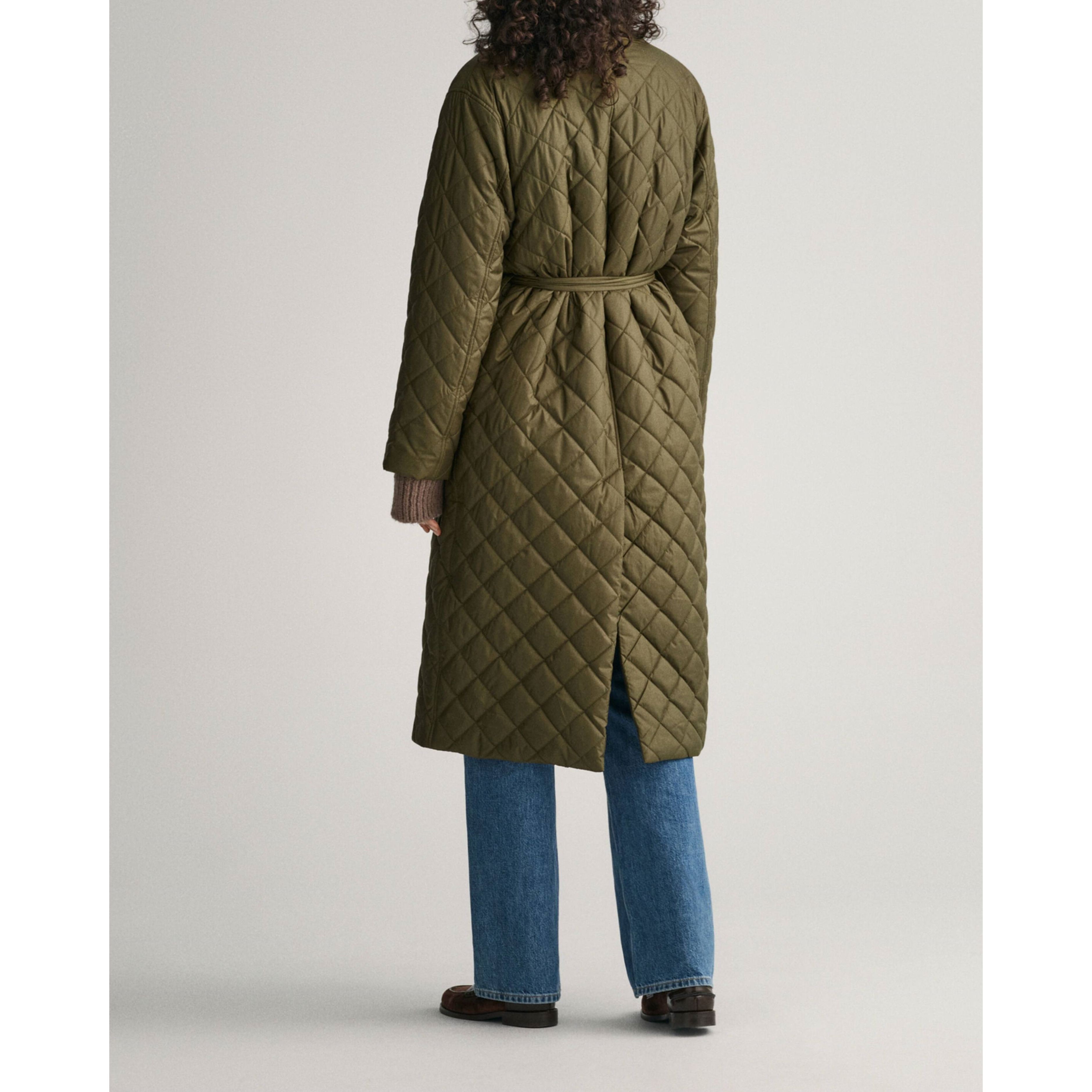 GANT Striukė moterims, Žalia, QUILTED COAT 3
