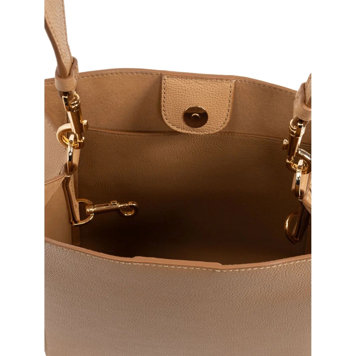 TORY BURCH Pirkinių krepšys moterims, Ruda, Mcgraw bucket bag 4