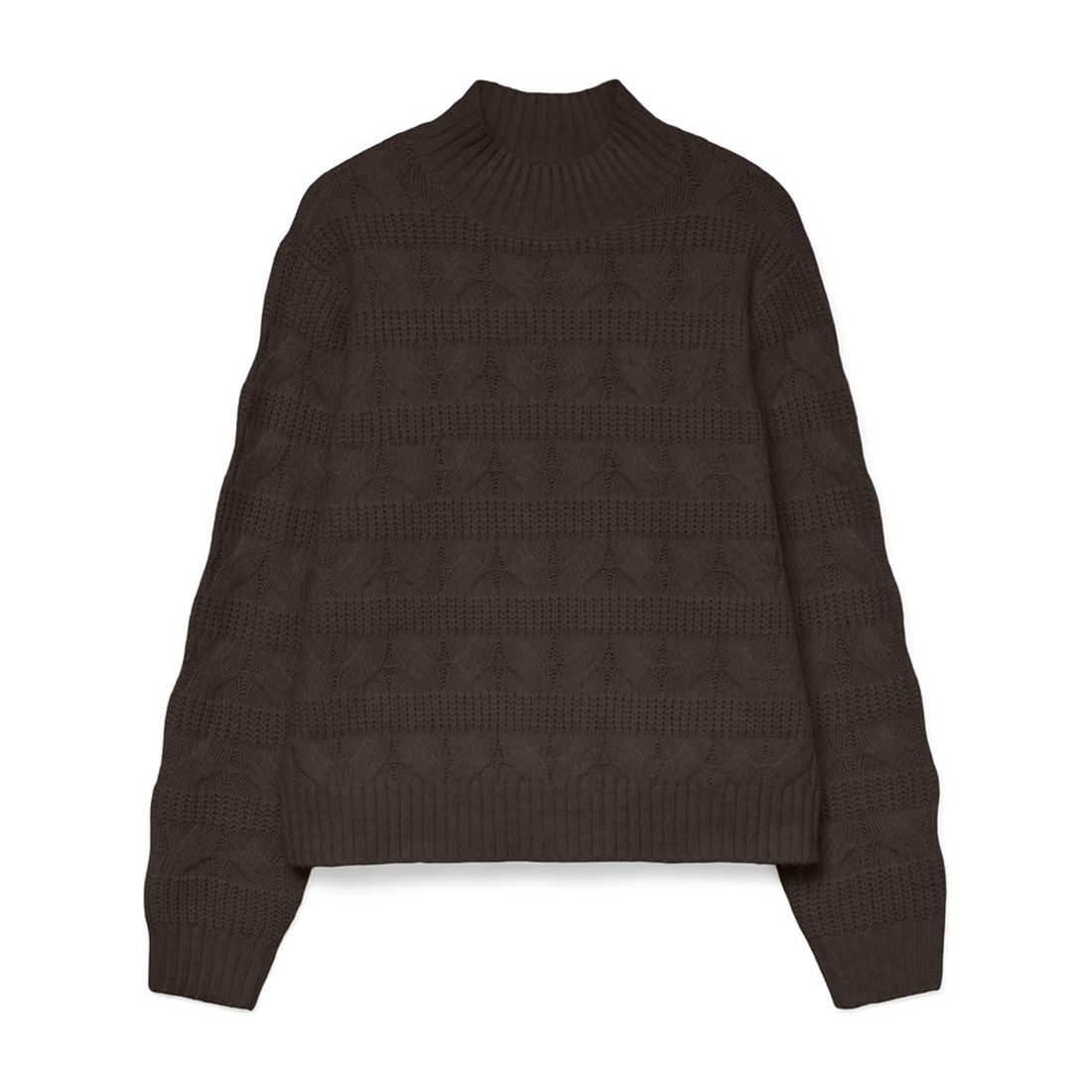 VERO MODA Megztinis su kaklu moterims, Ruda, Virgo highneck pullover