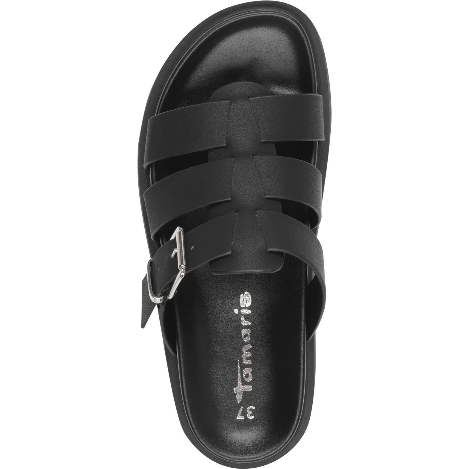 TAMARIS Šlepetės moterims, Juoda, Footbed styles sandals 4