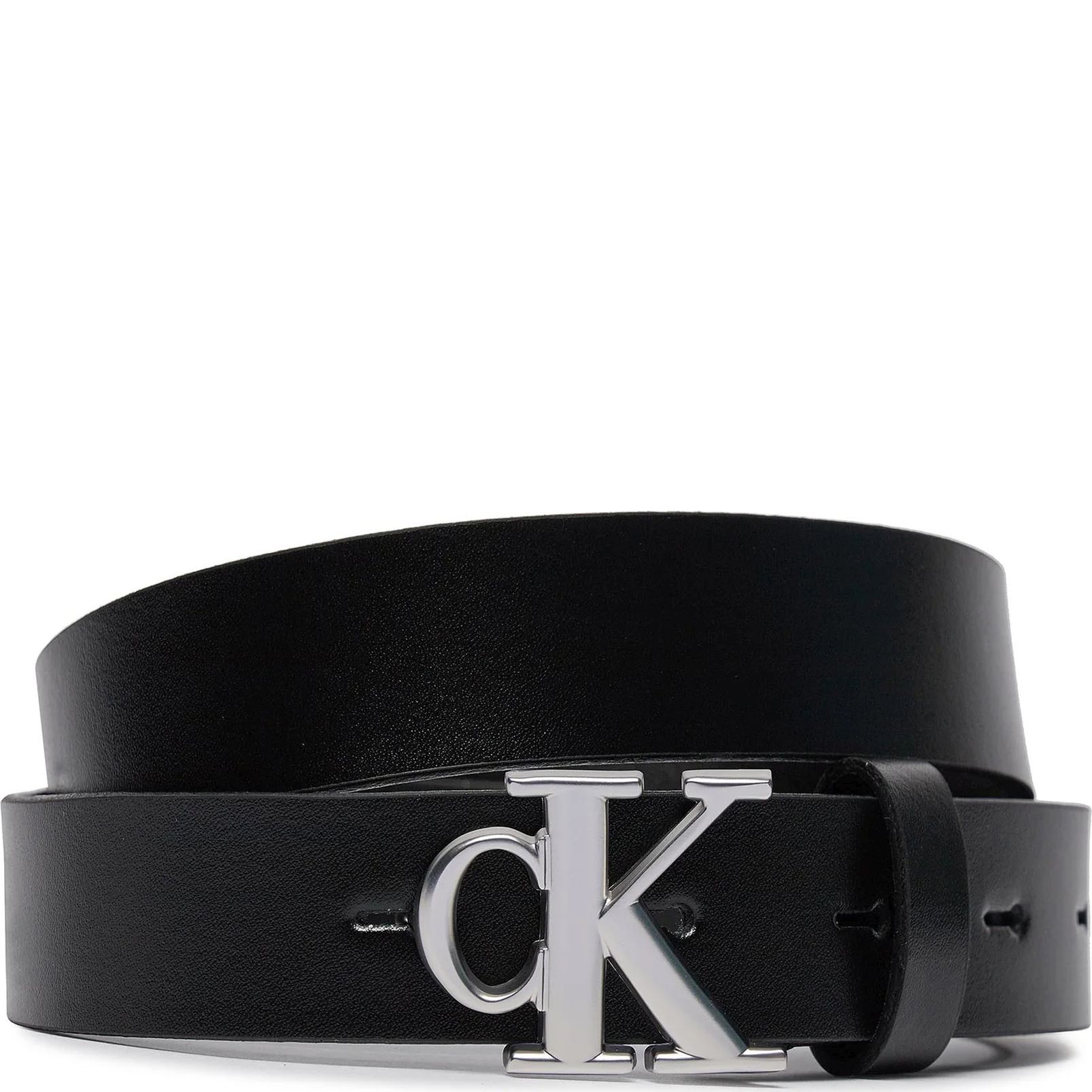 CALVIN KLEIN JEANS Diržas moterims, Juoda, Round plaque belt 25mm 1
