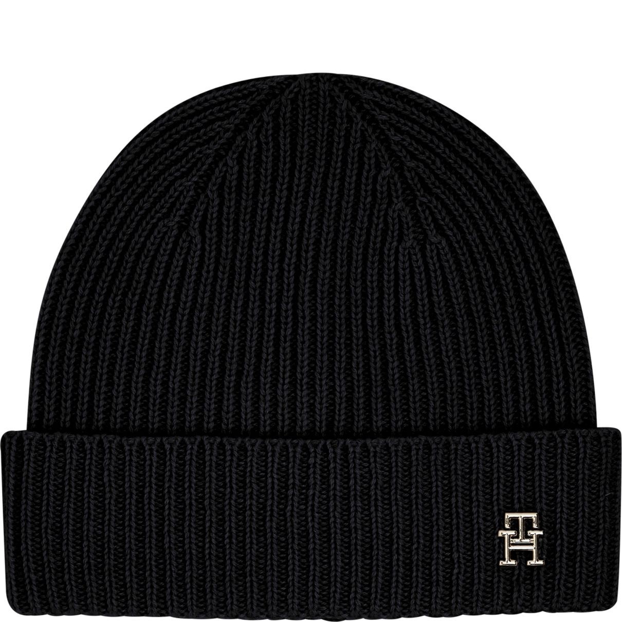 TOMMY HILFIGER Kepurė moterims, Juoda, Chic beanie 1