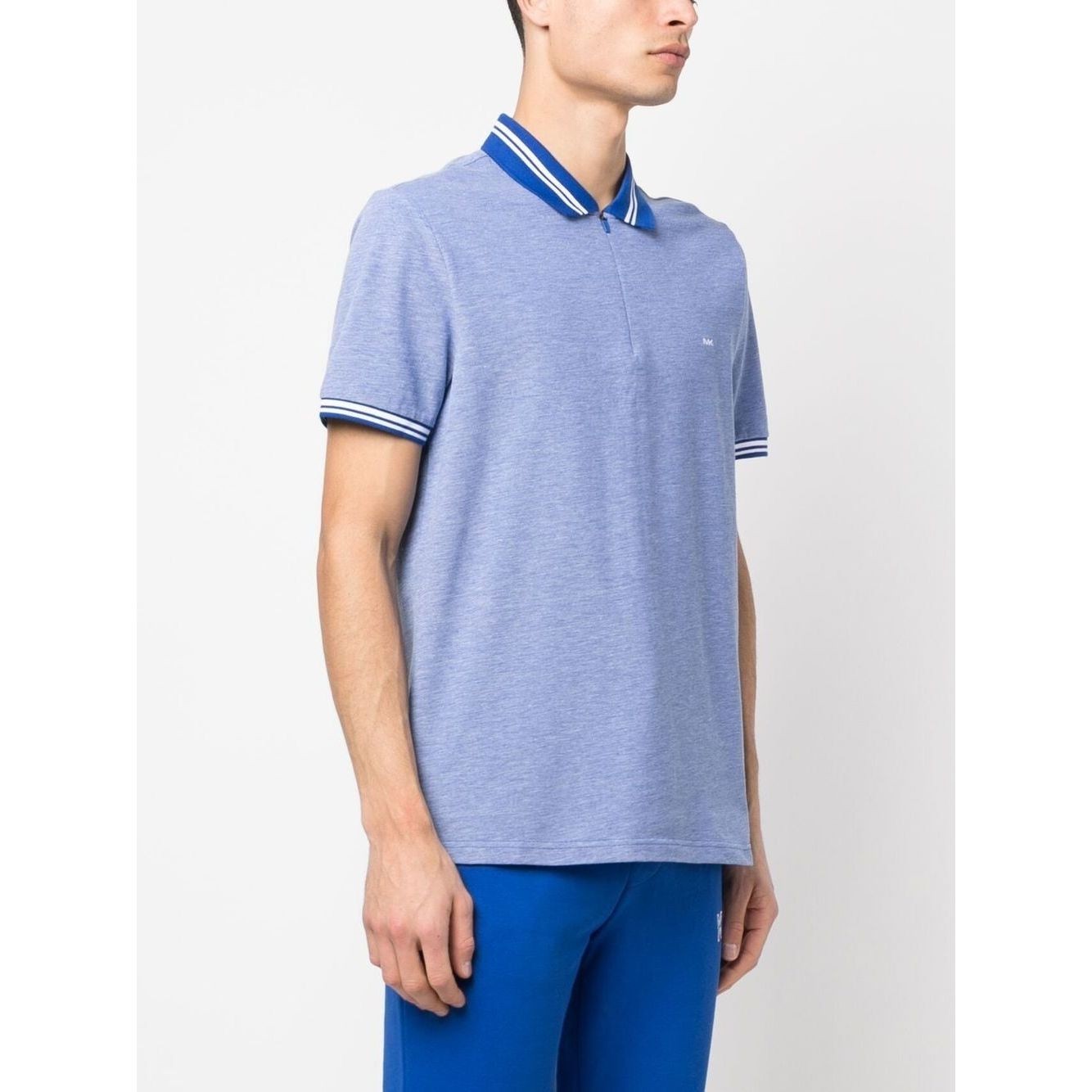 MICHAEL KORS Polo marškiniai trumpos rank. vyrams, Mėlyna, Birdseye zip polo 2