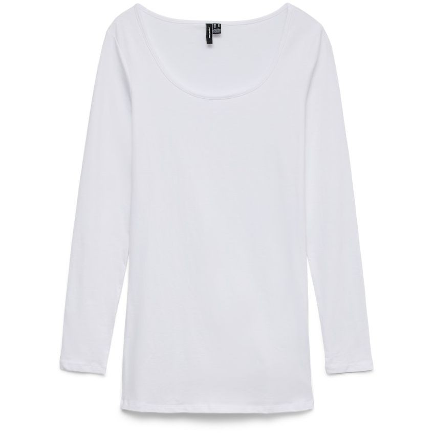 VERO MODA Marškinėliai moterims, Balta, VMMAXI MY LS SOFT LO 1