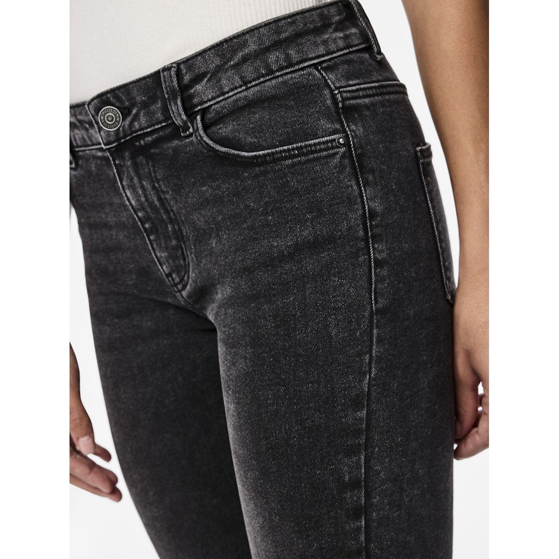 PIECES Slim džinsai moterims, Pilka, Dana skinny jeans 5