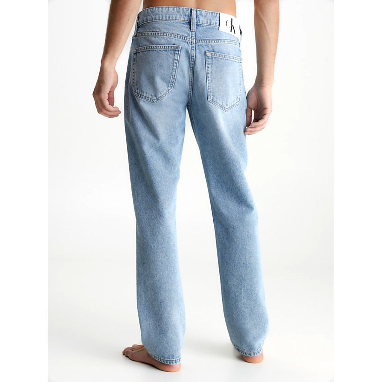 CALVIN KLEIN JEANS Tiesūs džinsai -vyrams, Mėlyna, Authentic straight jeans 3