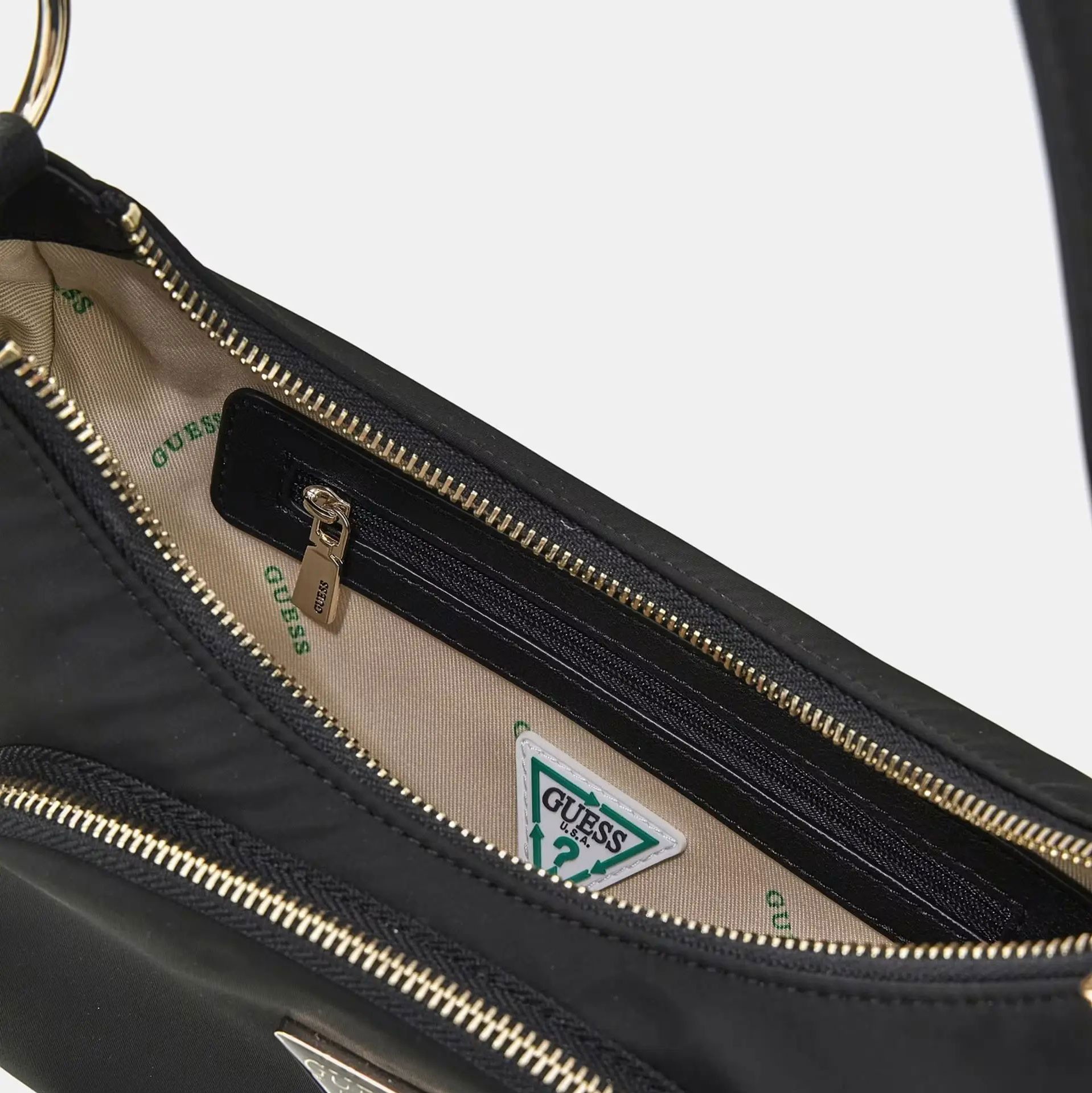 GUESS Pirkinių krepšys moterims, Juoda, Eco Gemma  Tote bag 3