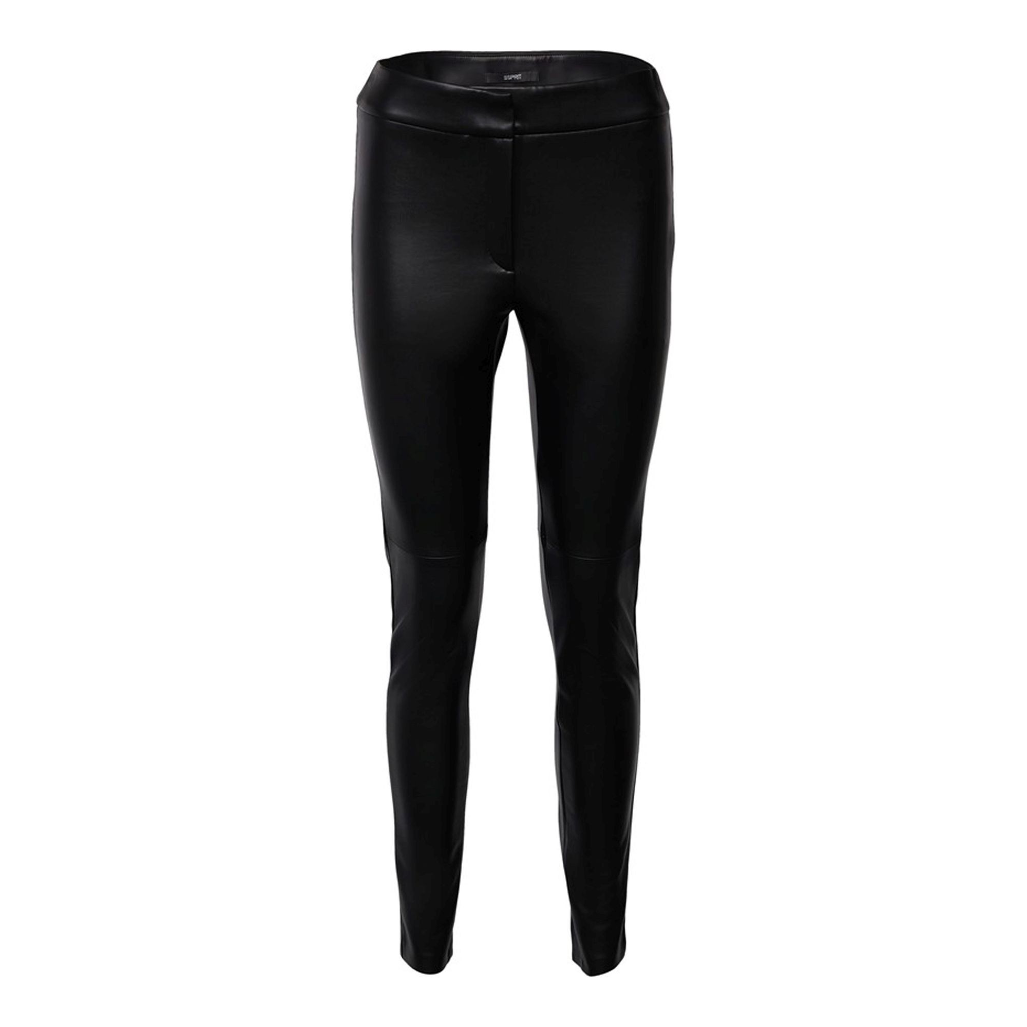 ESPRIT Püksid naised, Must, stretch PU 1