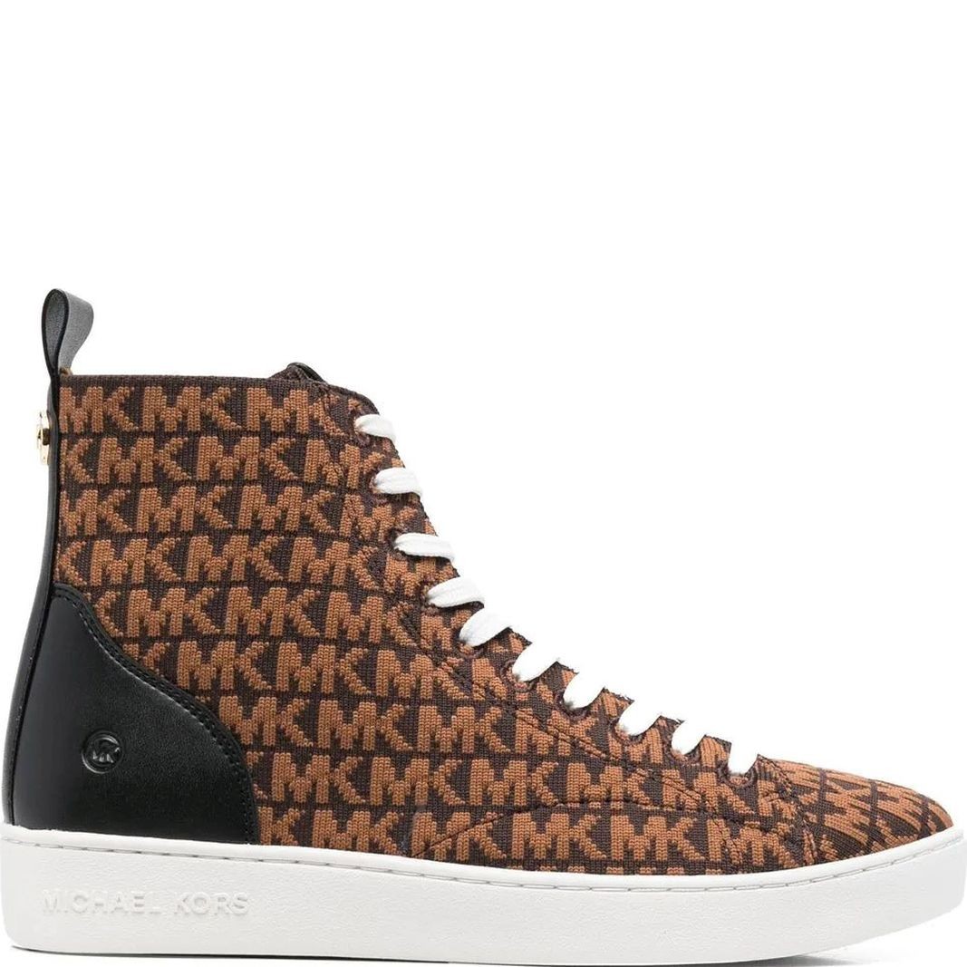 MICHAEL KORS Sportiniai bateliai moterims, Ruda, Edie knit high top 2