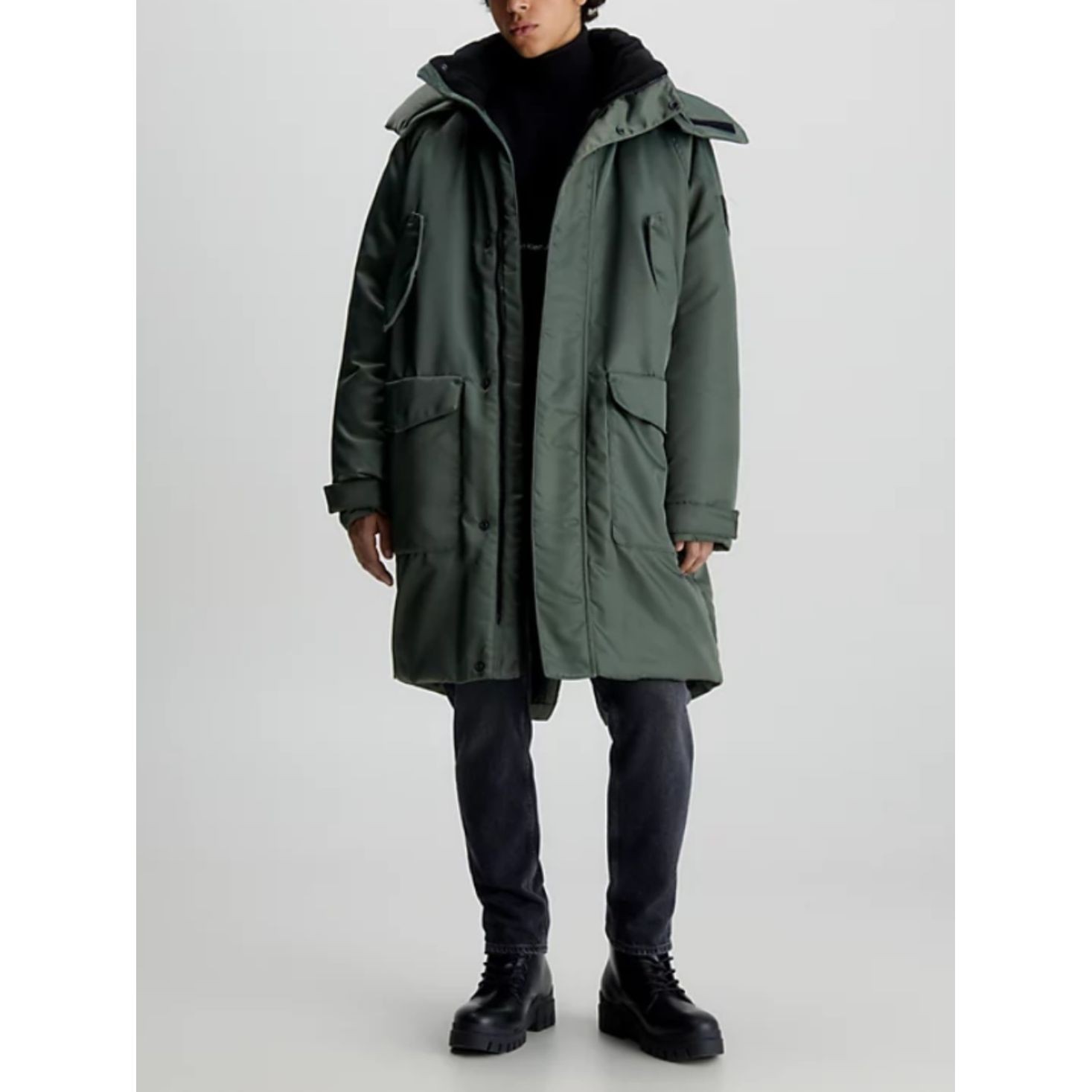 CALVIN KLEIN JEANS Pūkinė striukė vyrams, Žalia, Hyper real parka 3