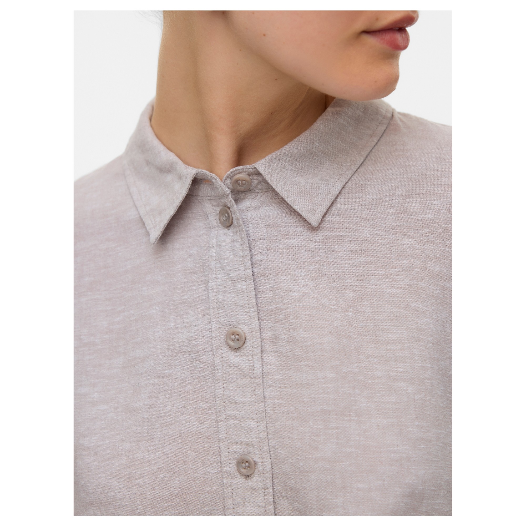 VERO MODA Marškiniai ilgomis rankovėmis moterims, Pilka, Linn 4