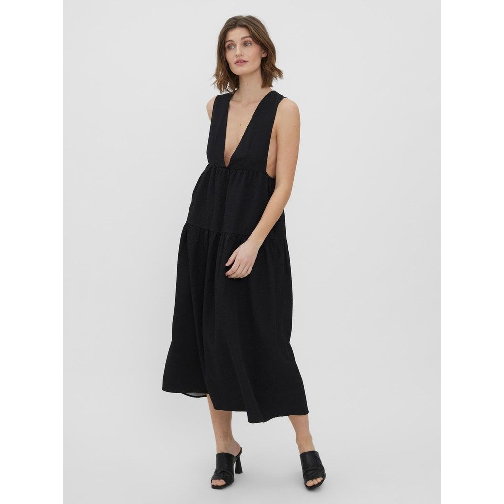 VERO MODA Maxi suknelė moterims, Juoda, VMLEXI S/L V-NECK LO 5
