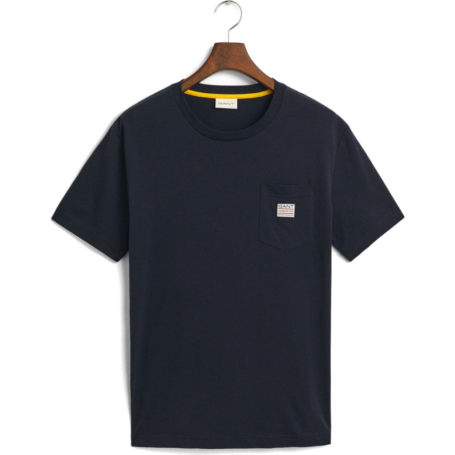 GANT Marškinėliai trump. rankovėmis vyrams, Mėlyna, Pocket SS t-shirt 2