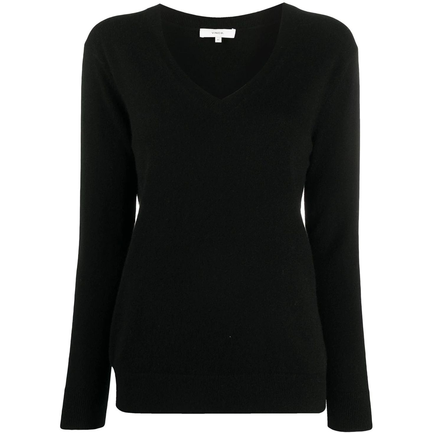VINCE Megztinis moterims, Juoda, Weekend v-neck sweater 1