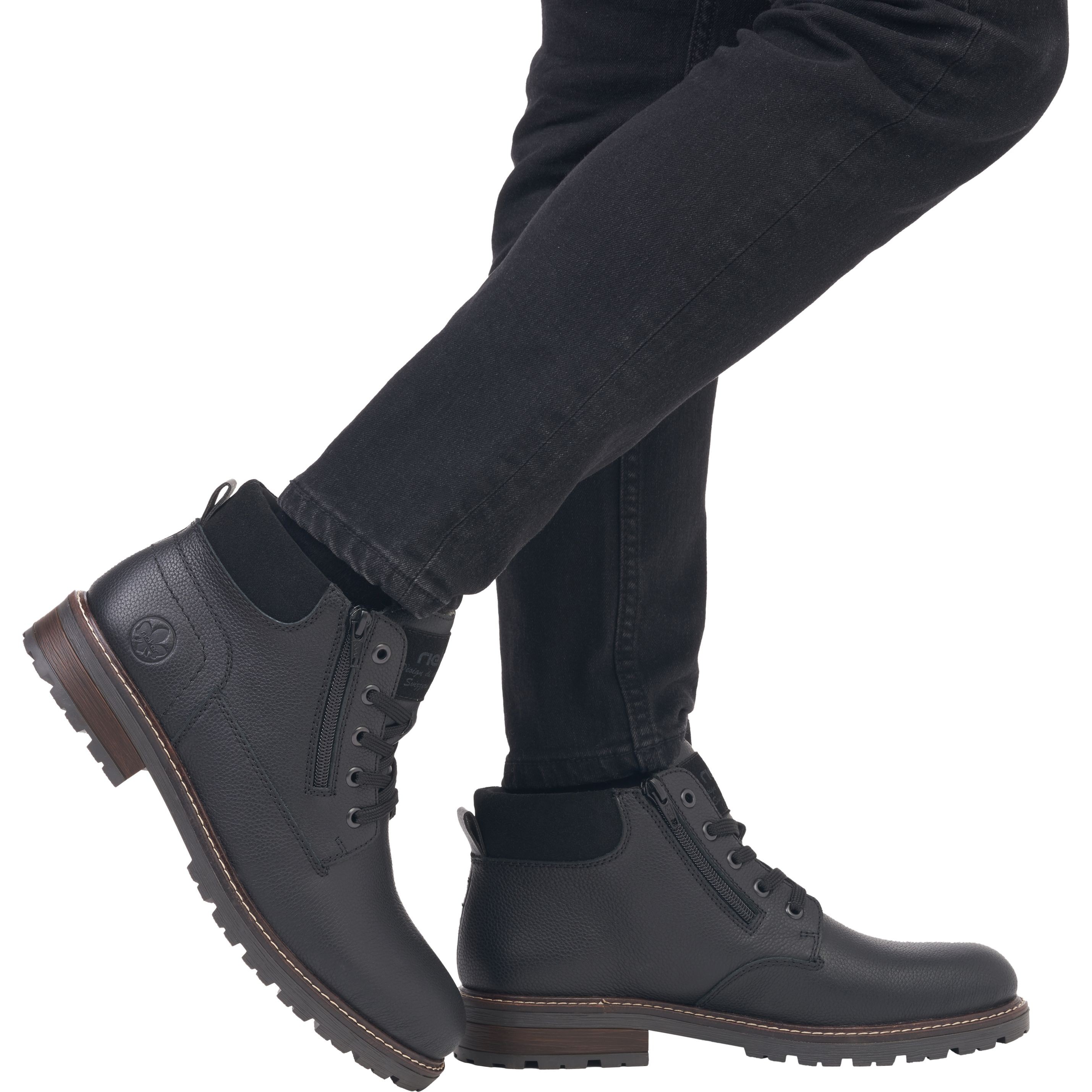 RIEKER Aulinukai vyrams, Juoda, BOOTIES 2