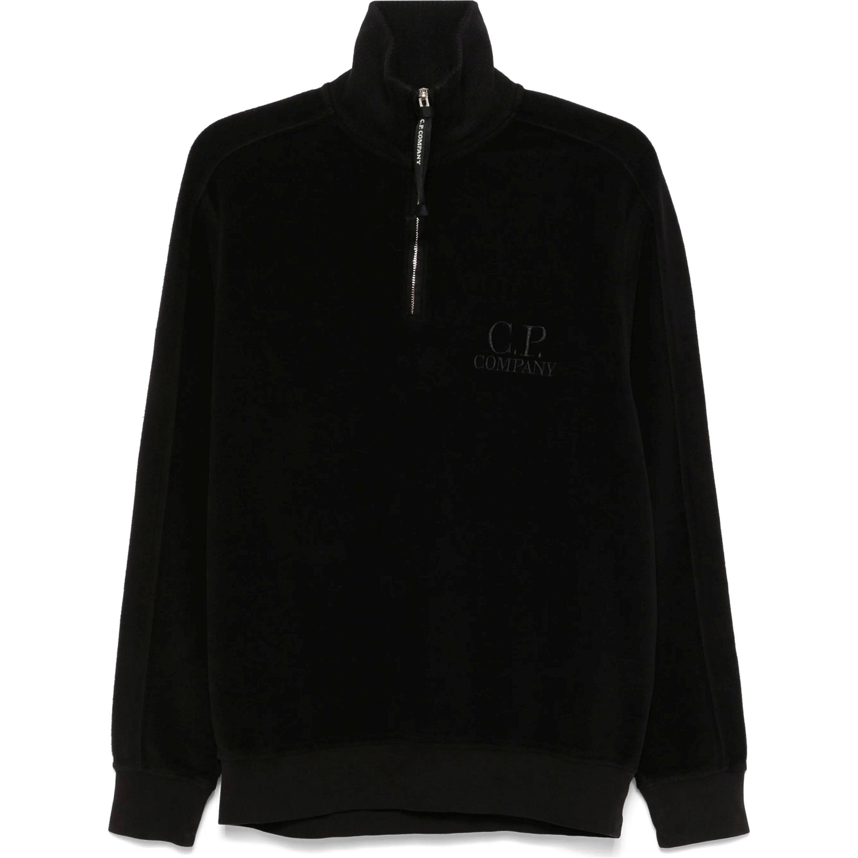 C.P. COMPANY Megztinis vyrams, Juoda, Polo collar