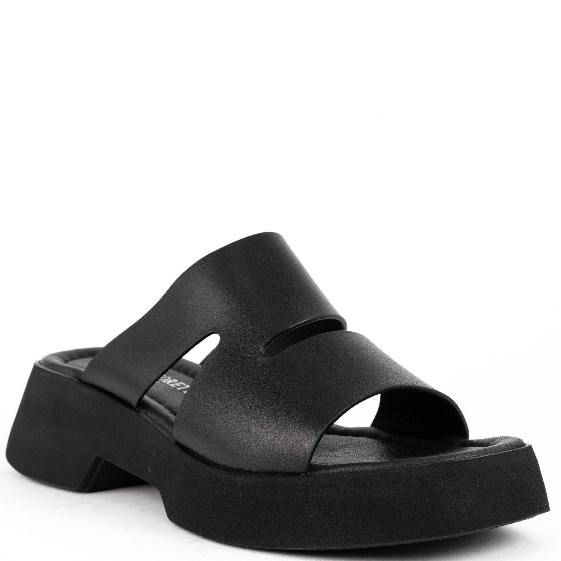 SERGIO MORETTI Klumpės moterims, Juoda, Slippers 1