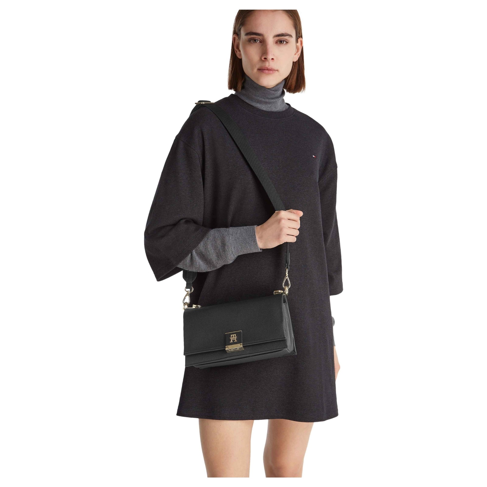 TOMMY HILFIGER Rankinė per petį moterims, Juoda, TH her med crossover 5