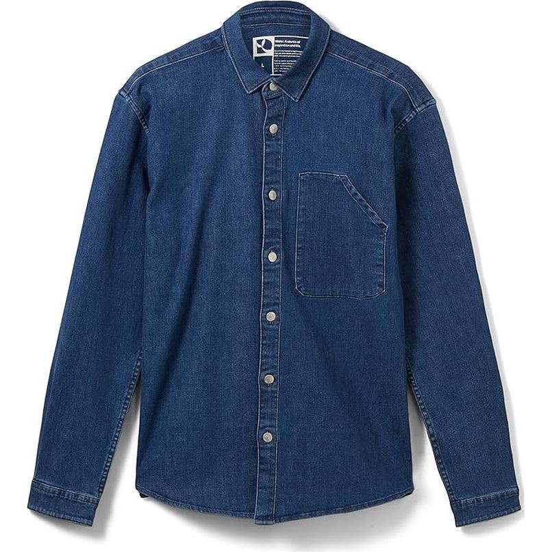 TOM TAILOR Marškiniai ilgomis rankovėmis vyrams, Mėlyna, Marškiniai