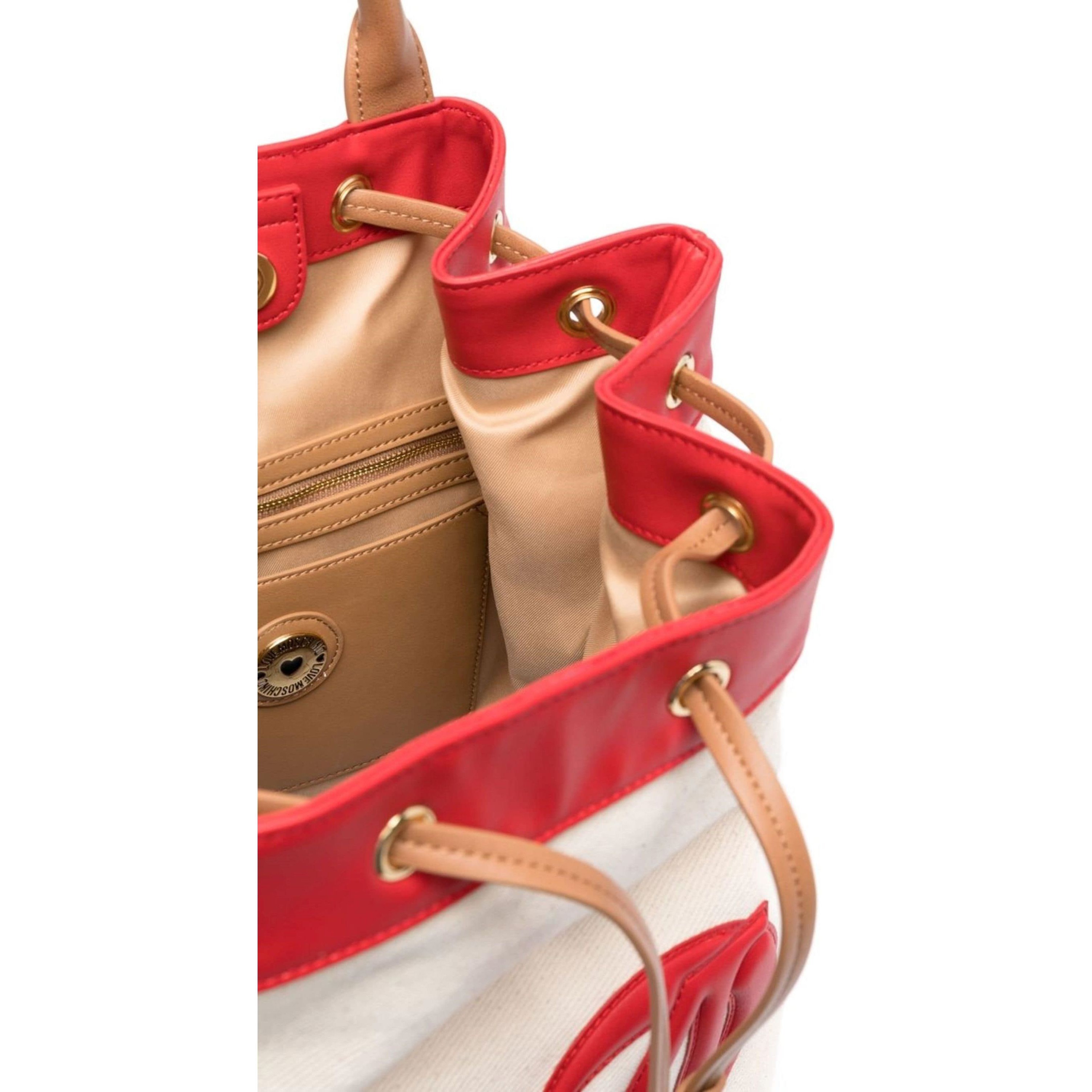 LOVE MOSCHINO Kuprinė moterims, Rožinė, Canvas backpack 4