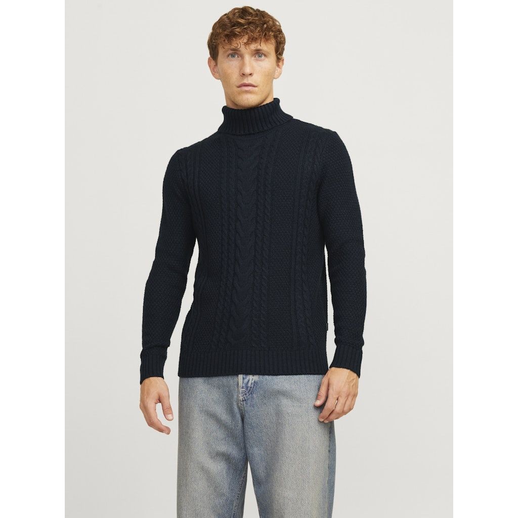 JACK & JONES Megztinis su kaklu vyrams, Mėlyna, Craig knit roll neck 2