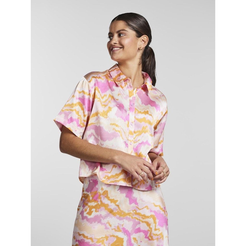 PIECES Palaidinės moterims, Rožinė, PCKERRA SS SHIRT 2