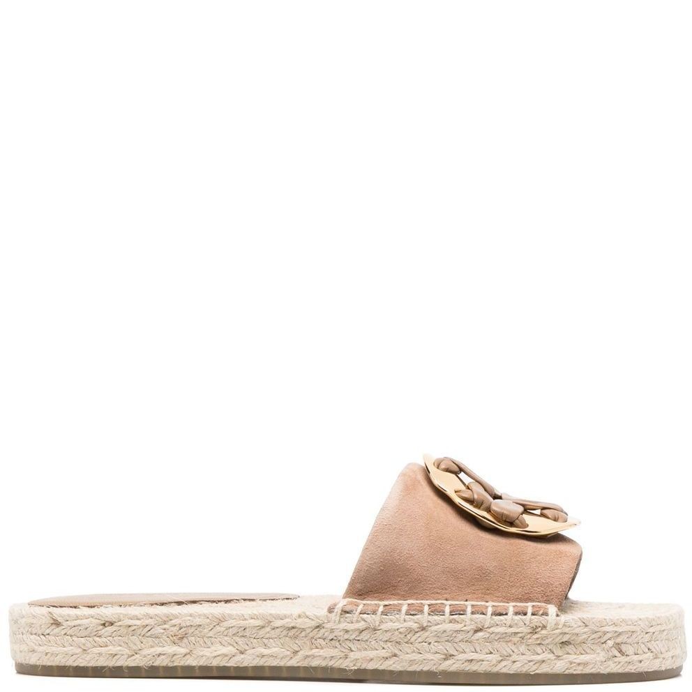 TORY BURCH Šlepetės moterims, Kūno, Double t espadrille slide 1