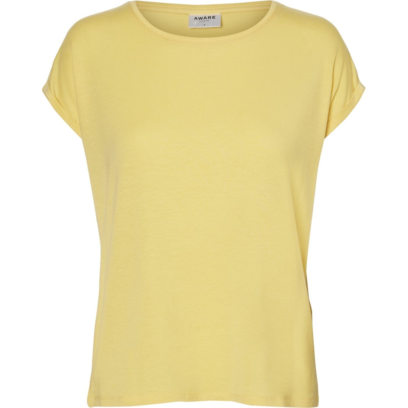 VERO MODA Marškinėliai moterims, Geltona, VMAVA PLAIN SS TOP GA 1