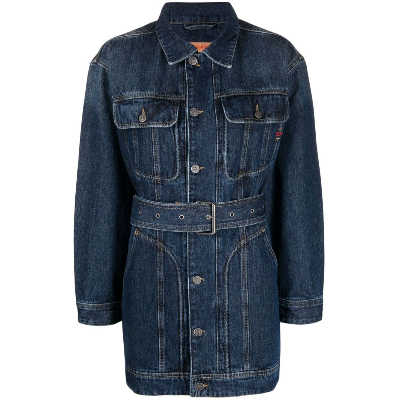 DIESEL Midi suknelė moterims, Mėlyna, De-flaminia jacket