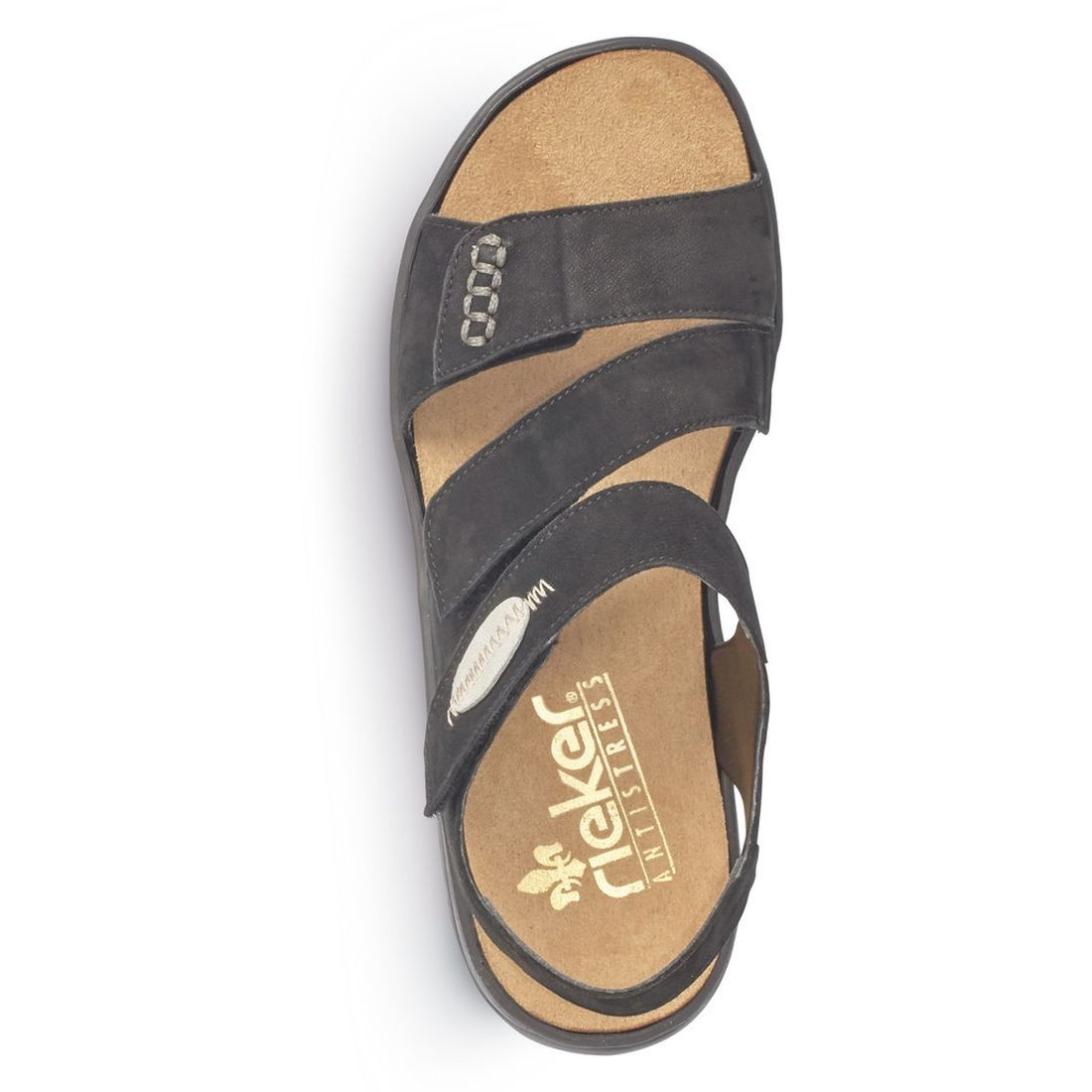 RIEKER Basutės moterims, Juoda, SANDALS 8