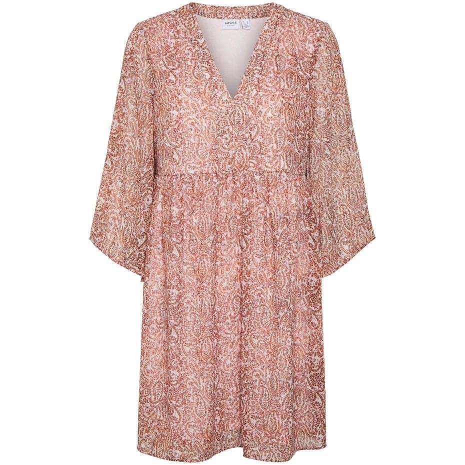 VERO MODA Mini suknelė moterims, Rožinė, VMULRIKKE CHIFFON 3/4 1
